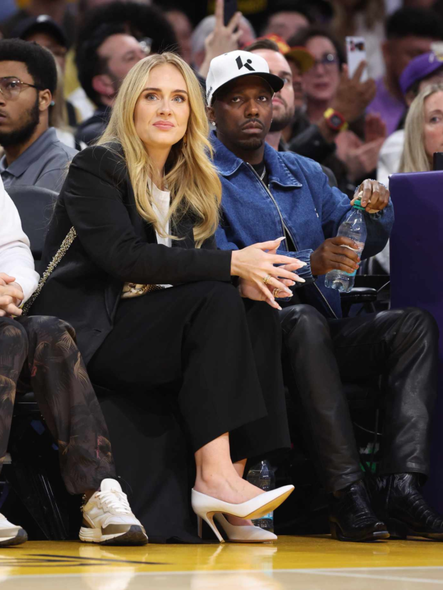 Adele Wore the Perfect Spring Heels For A Courtside Date With Rich Paul